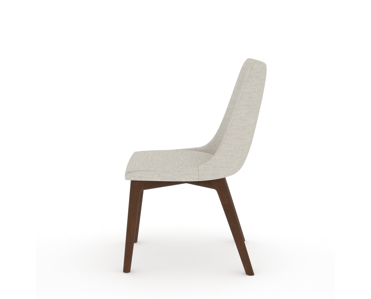 Canadel Downtown Trend Dining Chair in Cognac Washed, TB Fabric, side view