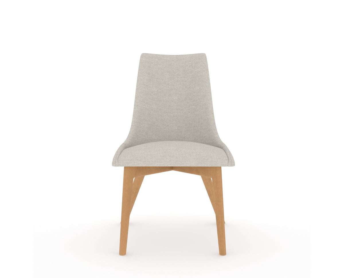 Canadel Downtown Trend Dining Chair in Caramel Washed, TB Fabric, front view