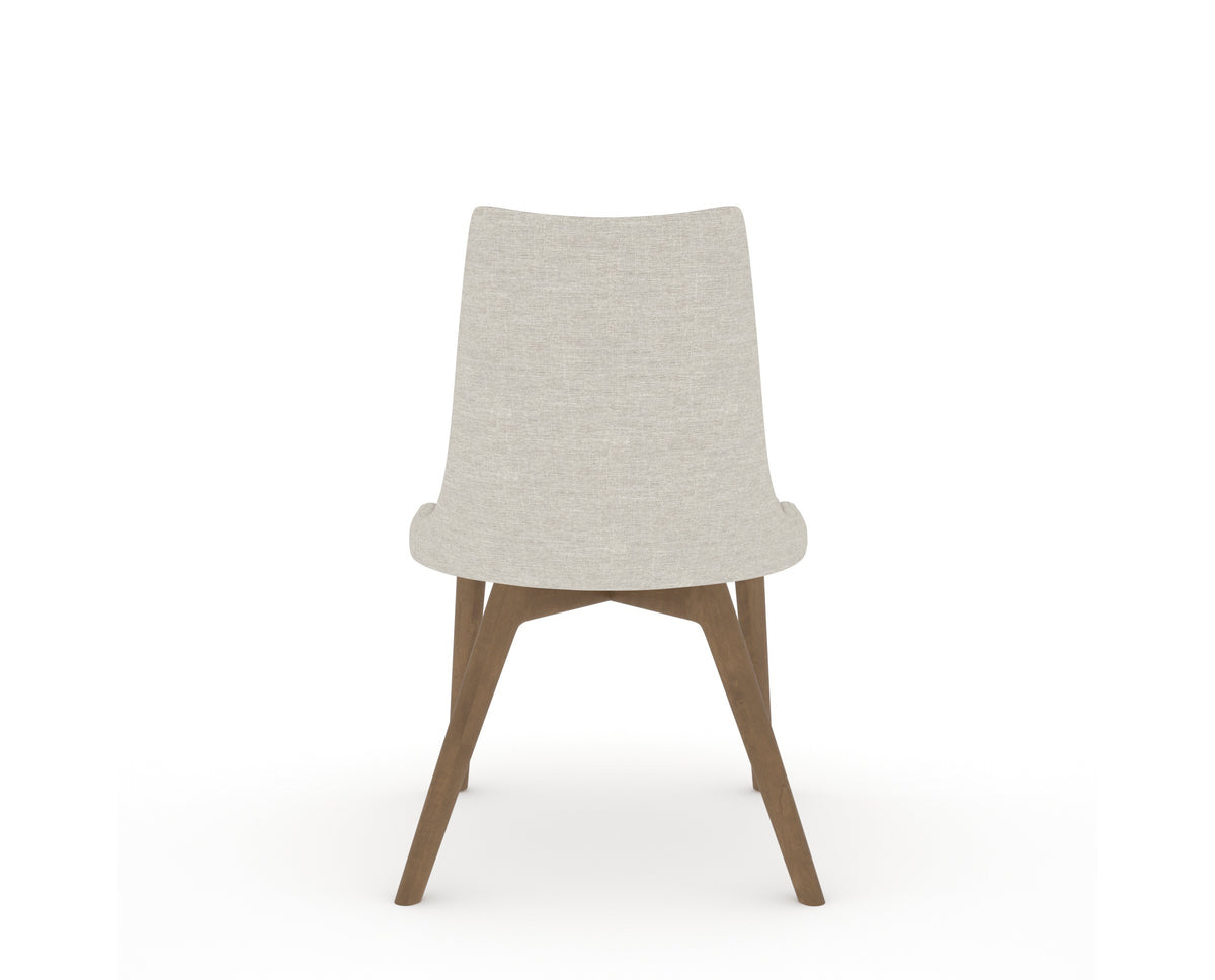 Canadel Downtown Trend Dining Chair in Pecan Washed, TB Fabric, back view
