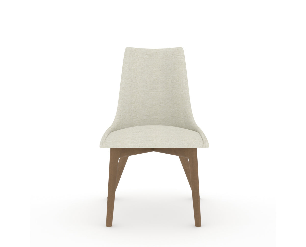 Canadel Downtown Trend Dining Chair in Pecan Washed, TW Fabric, front view