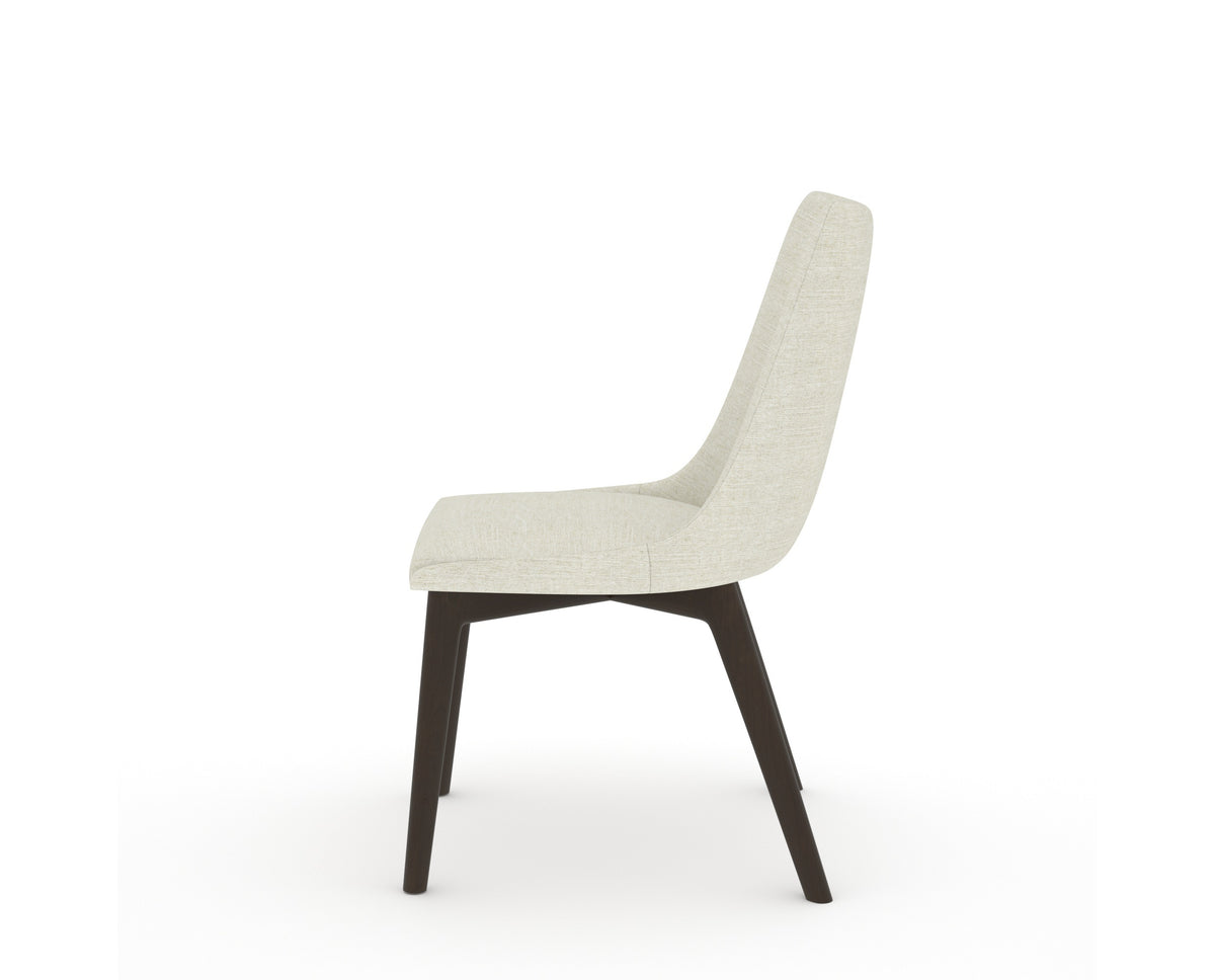 Canadel Downtown Trend Dining Chair in Davy's Grey, TW Fabric, side view