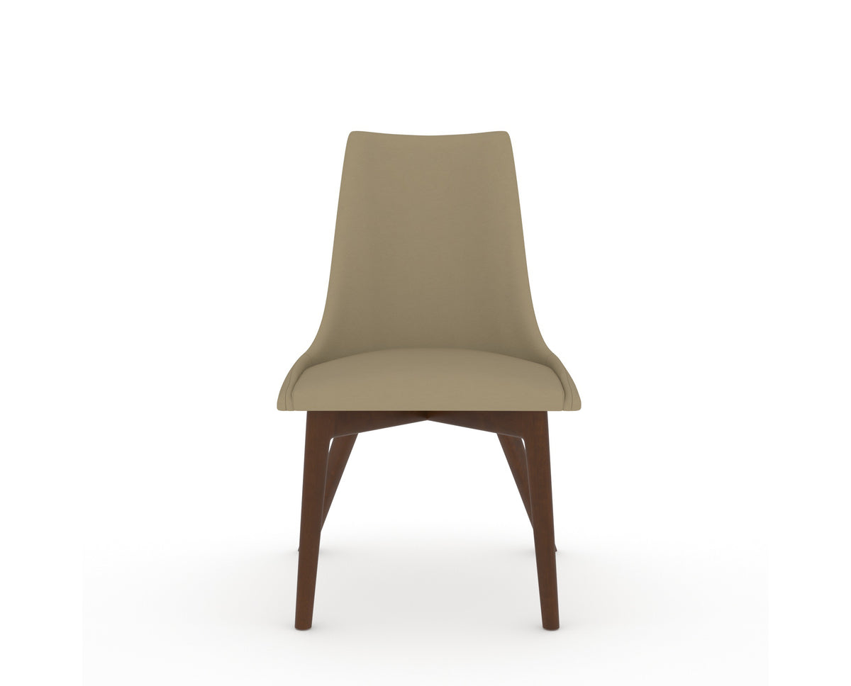 Canadel Downtown Trend Dining Chair in Cognac Washed, XY Faux Leather, front view