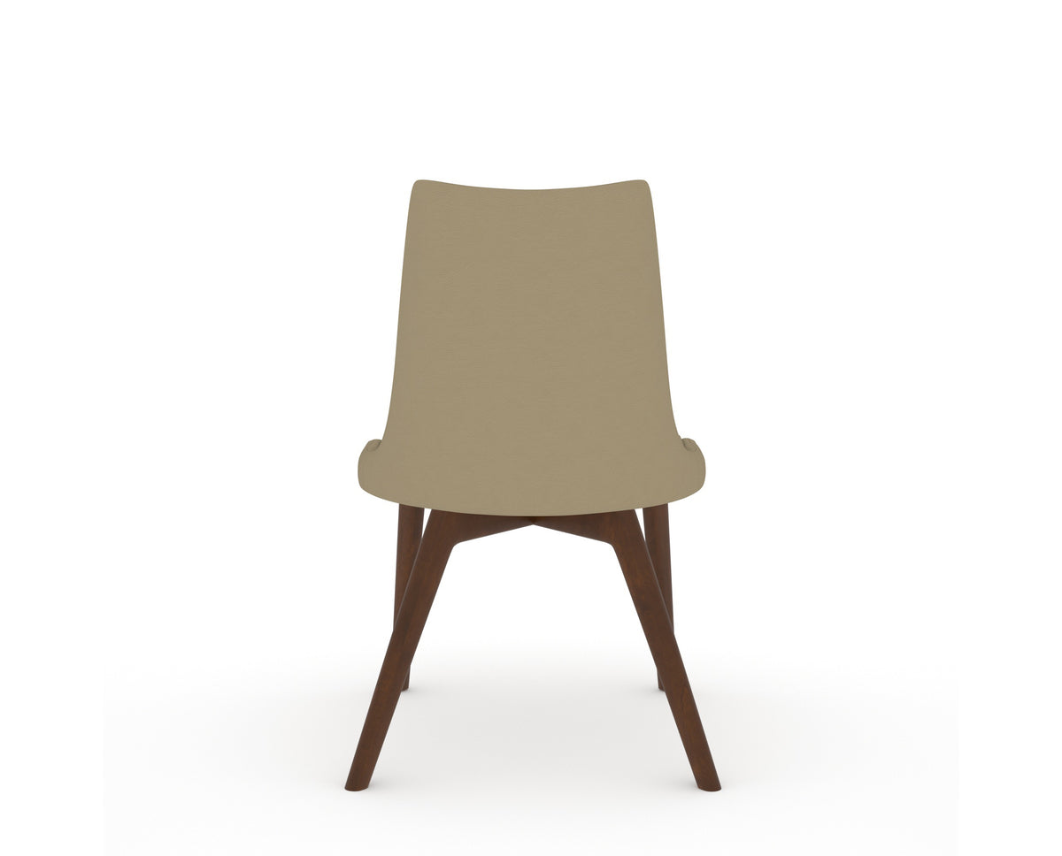 Canadel Downtown Trend Dining Chair in Cognac Washed, XY Faux Leather, back view