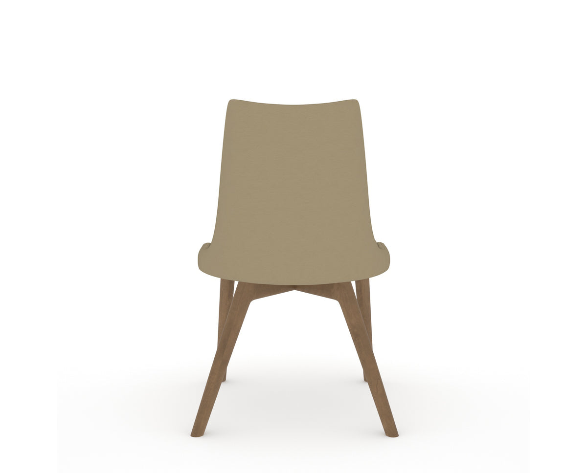 Canadel Downtown Trend Dining Chair in Pecan Washed, XY Faux Leather, back view