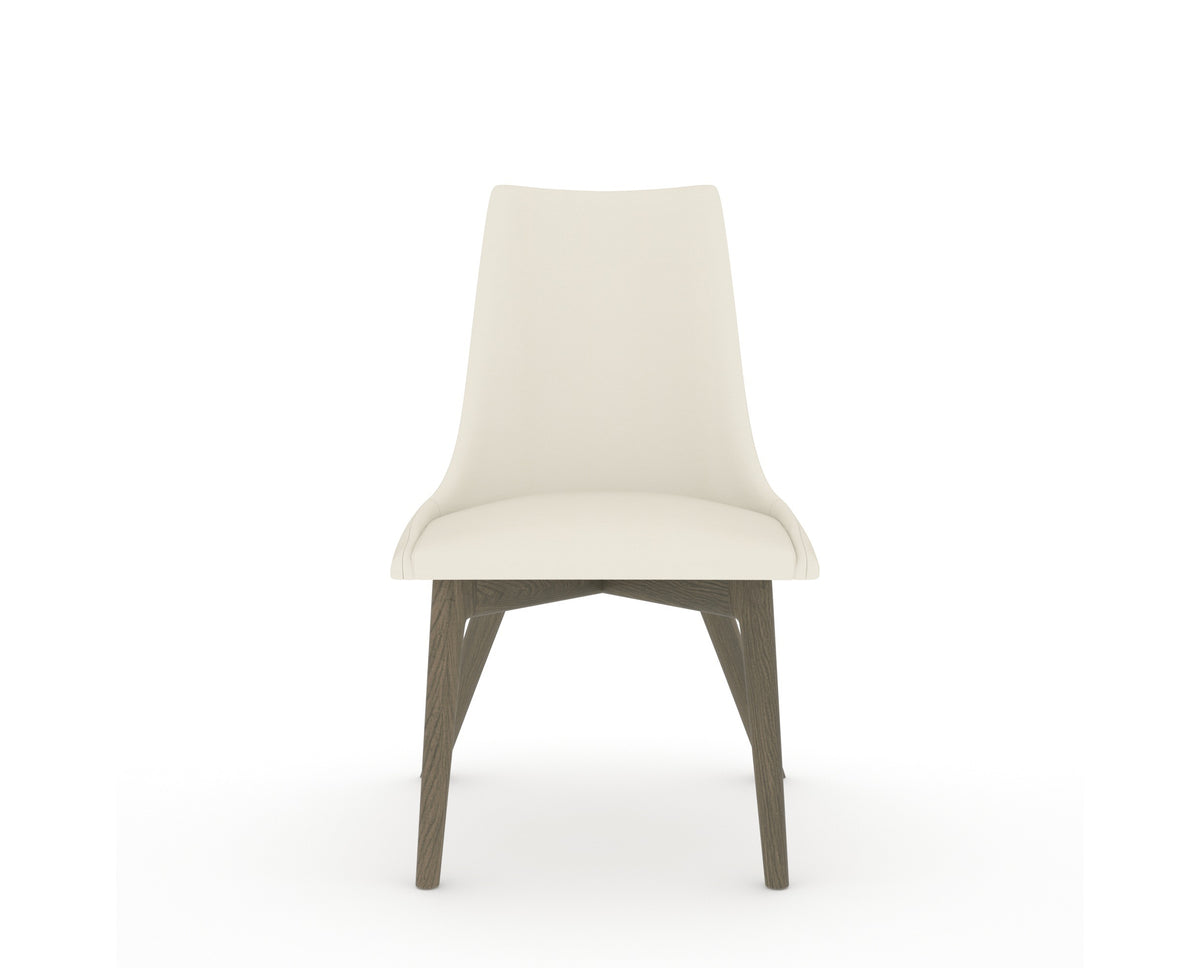 Canadel Downtown Trend Dining Chair in Shadow, YJ Faux Leather, front view