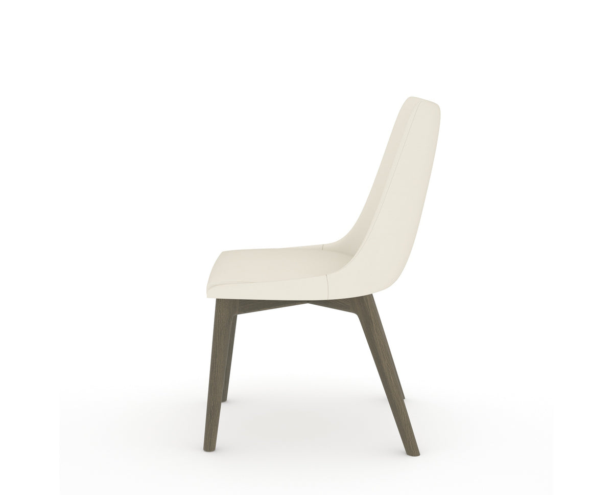 Canadel Downtown Trend Dining Chair in Shadow, YJ Faux Leather, side view