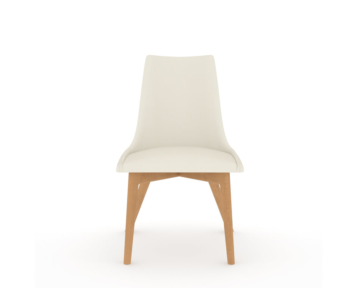 Canadel Downtown Trend Dining Chair in Caramel Washed, YJ Faux Leather, front view