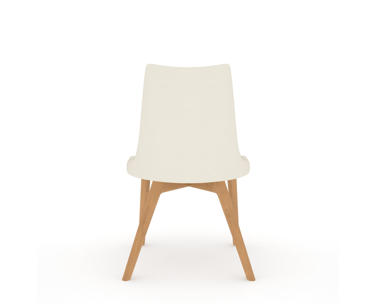 Canadel Downtown Trend Dining Chair in Caramel Washed, YJ Faux Leather, back view