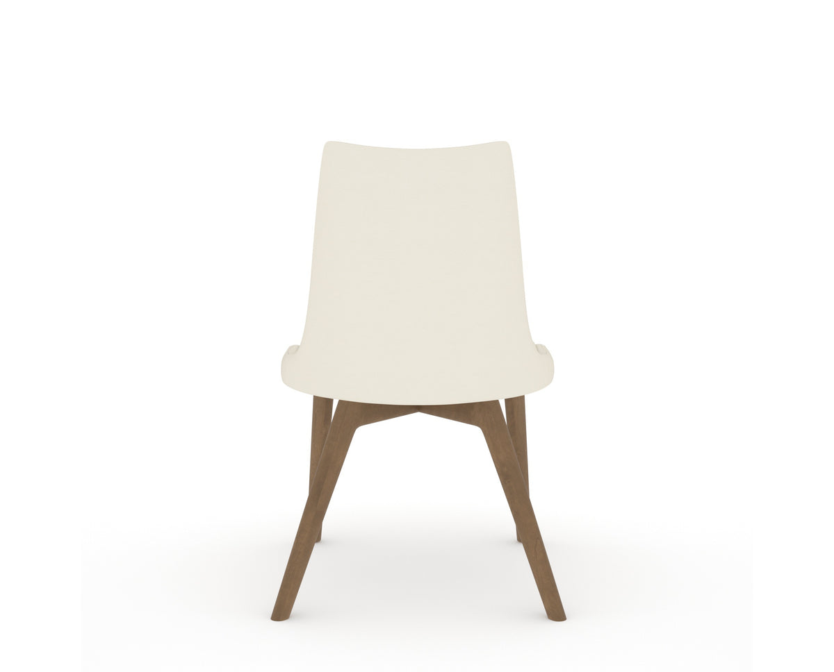 Canadel Downtown Trend Dining Chair in Pecan Washed, YJ Faux Leather, back view