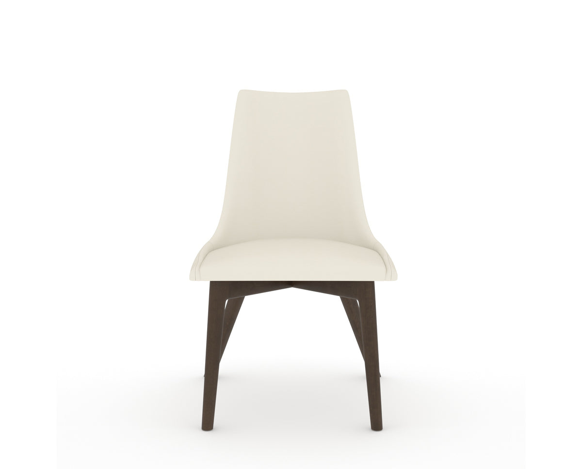 Canadel Downtown Trend Dining Chair in Hazelnut Washed, YJ Faux Leather, front view