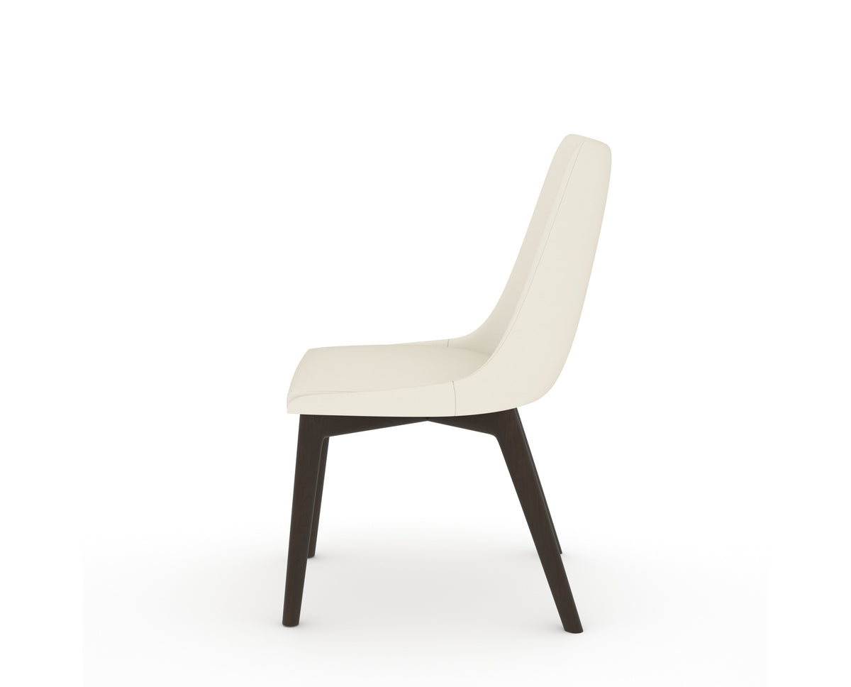 Canadel Downtown Trend Dining Chair in Davy's Grey, YJ Faux Leather, side view