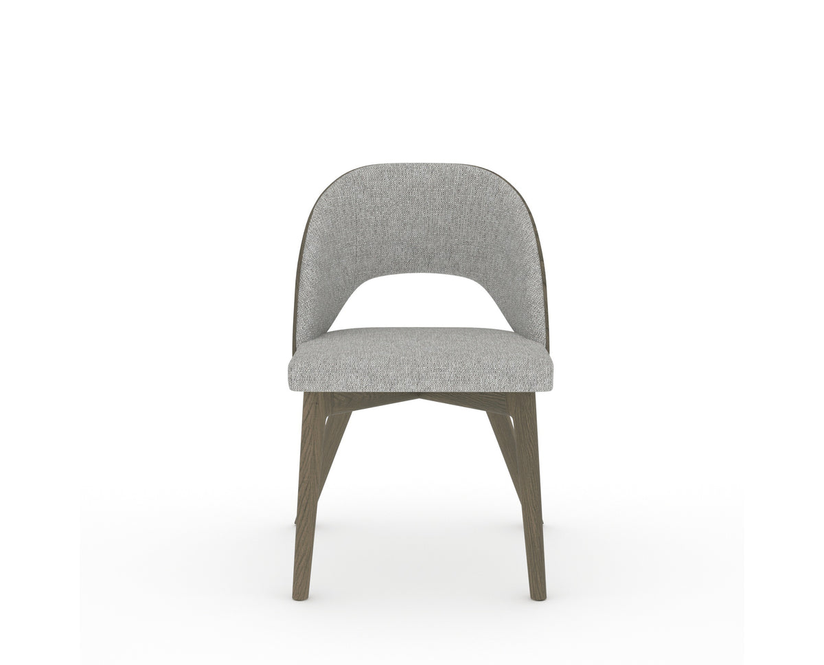 Canadel Downtown Ply Dining Chair in Shadow, 7C Fabric, front view