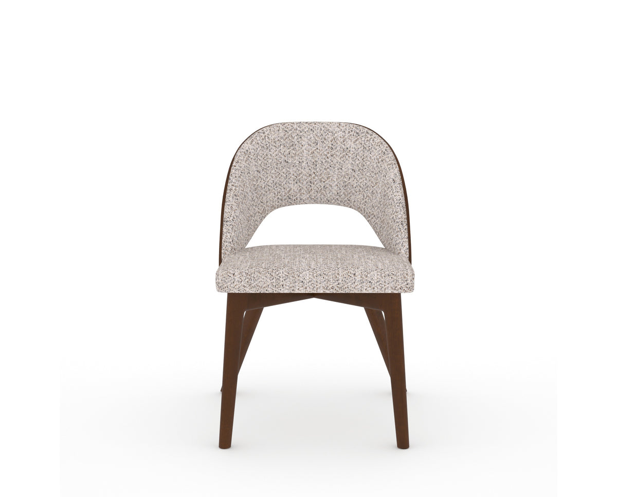 Canadel Downtown Ply Dining Chair in Cognac Washed, FP Crypton®, front view