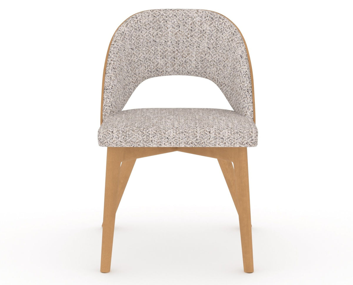 Canadel Downtown Ply Dining Chair in Caramel Washed, FP Crypton®, front view