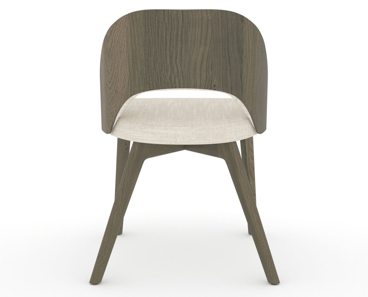 Canadel Downtown Ply Dining Chair in Shadow, FT InsideOut®, back view