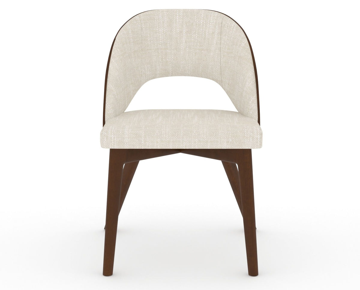 Canadel Downtown Ply Dining Chair in Cognac Washed, FT InsideOut®, front view