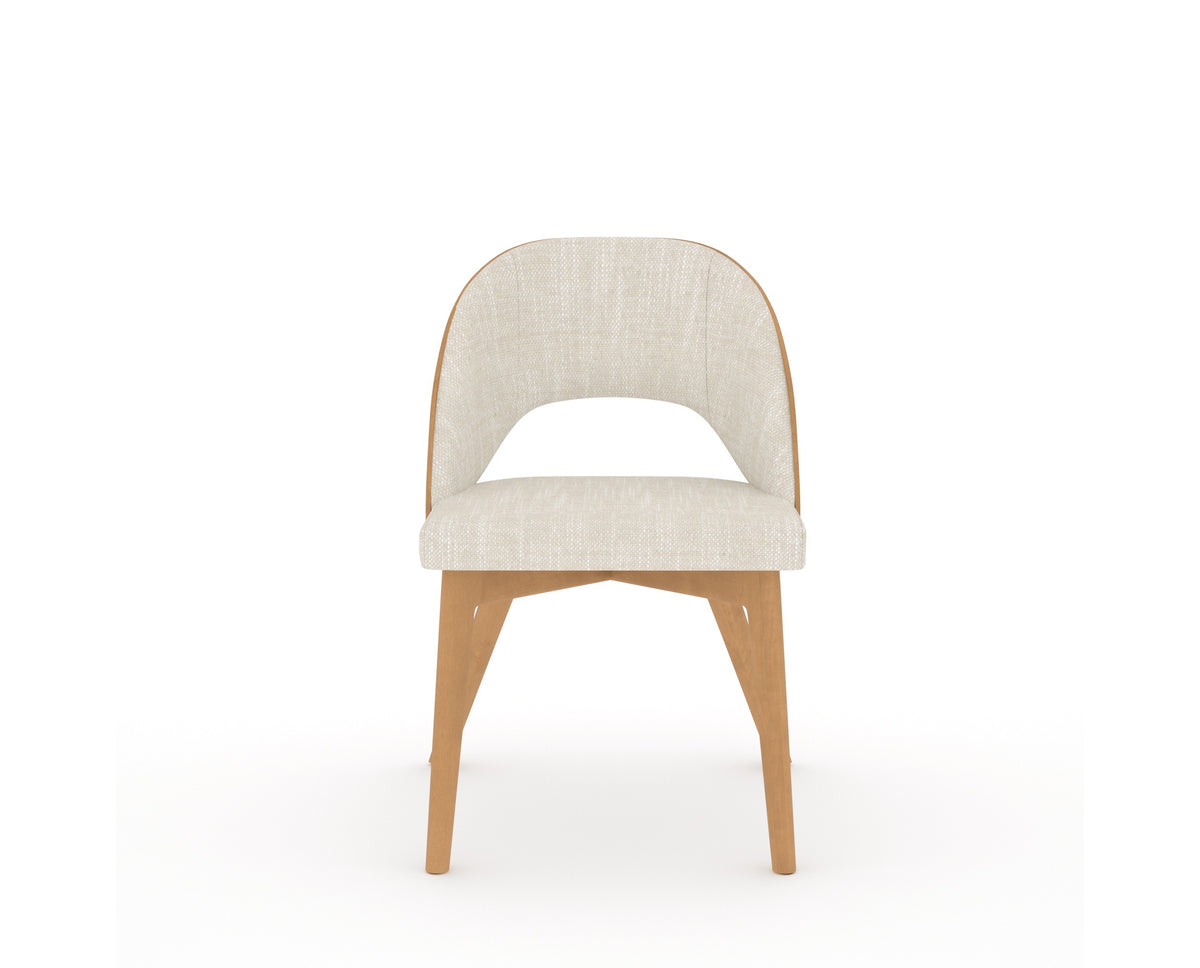 Canadel Downtown Ply Dining Chair in Caramel Washed, FT InsideOut®, front view