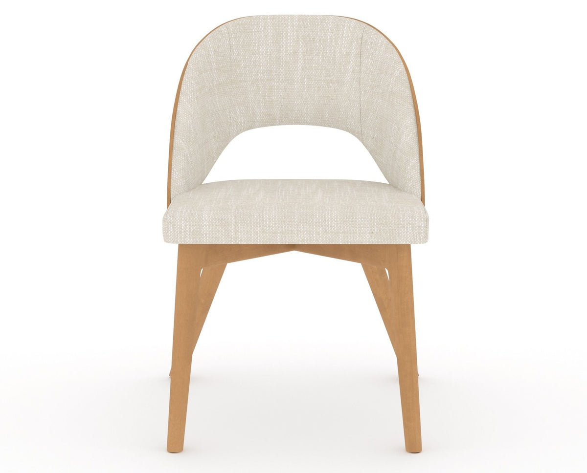 Canadel Downtown Ply Dining Chair in Caramel Washed, FT InsideOut®, front view