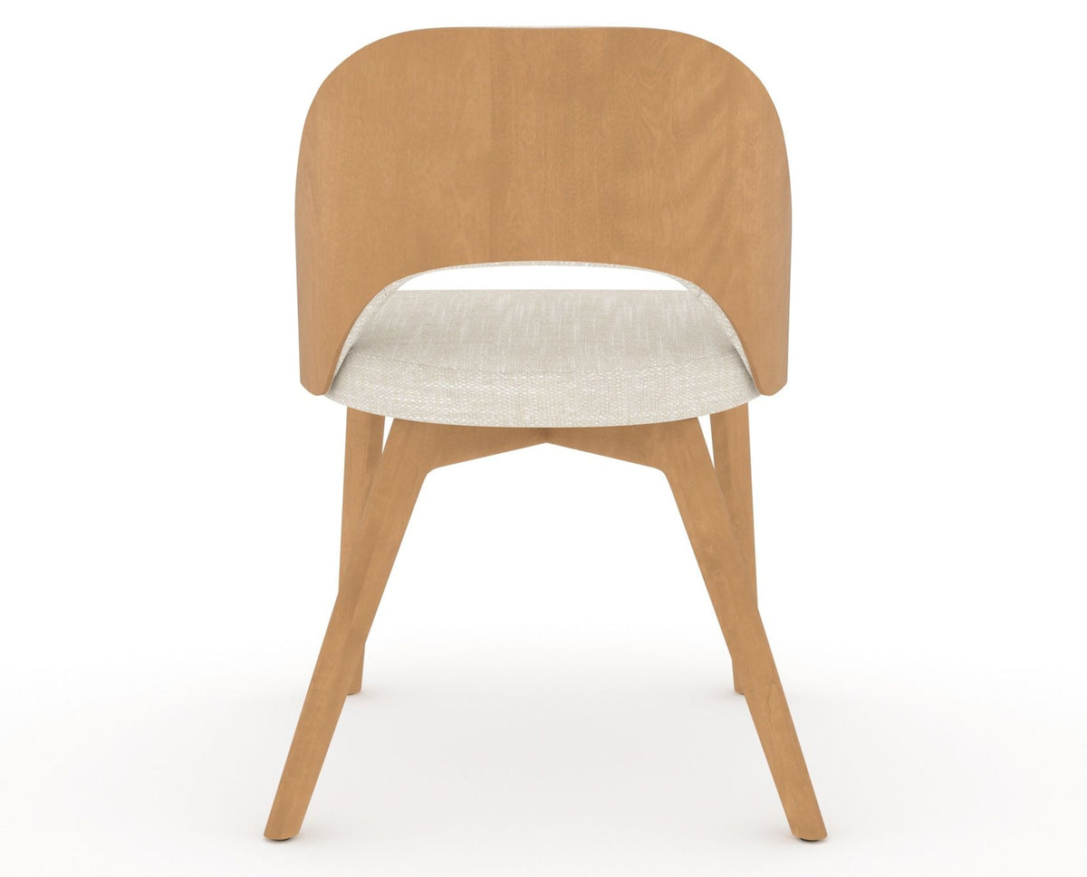 Canadel Downtown Ply Dining Chair in Caramel Washed, FT InsideOut®, back view