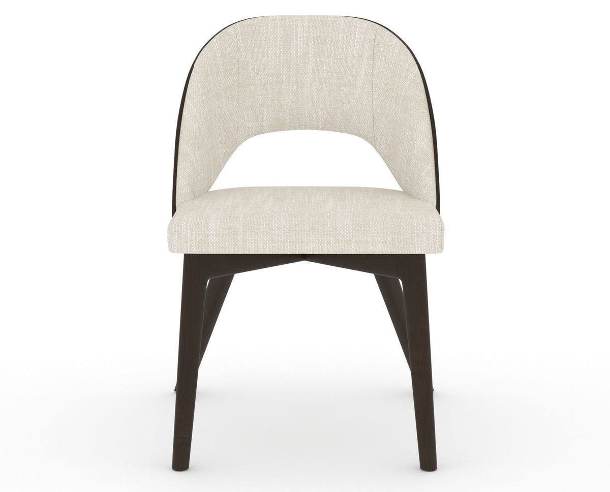Canadel Downtown Ply Dining Chair in Davy's Grey, FT InsideOut®, front view