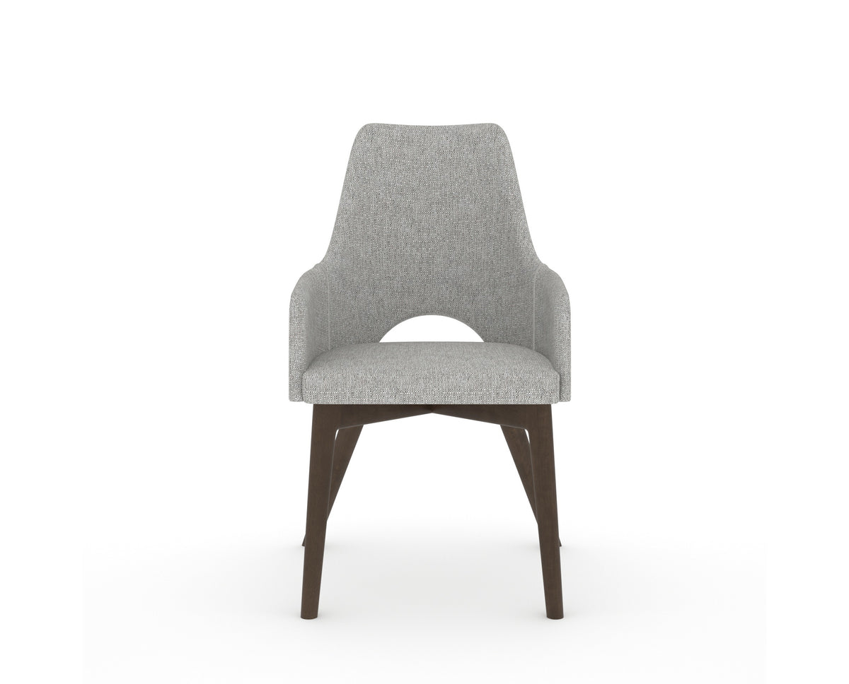 Canadel Downtown Norr Dining Chair in Hazelnut Washed, 7C Fabric, front view
