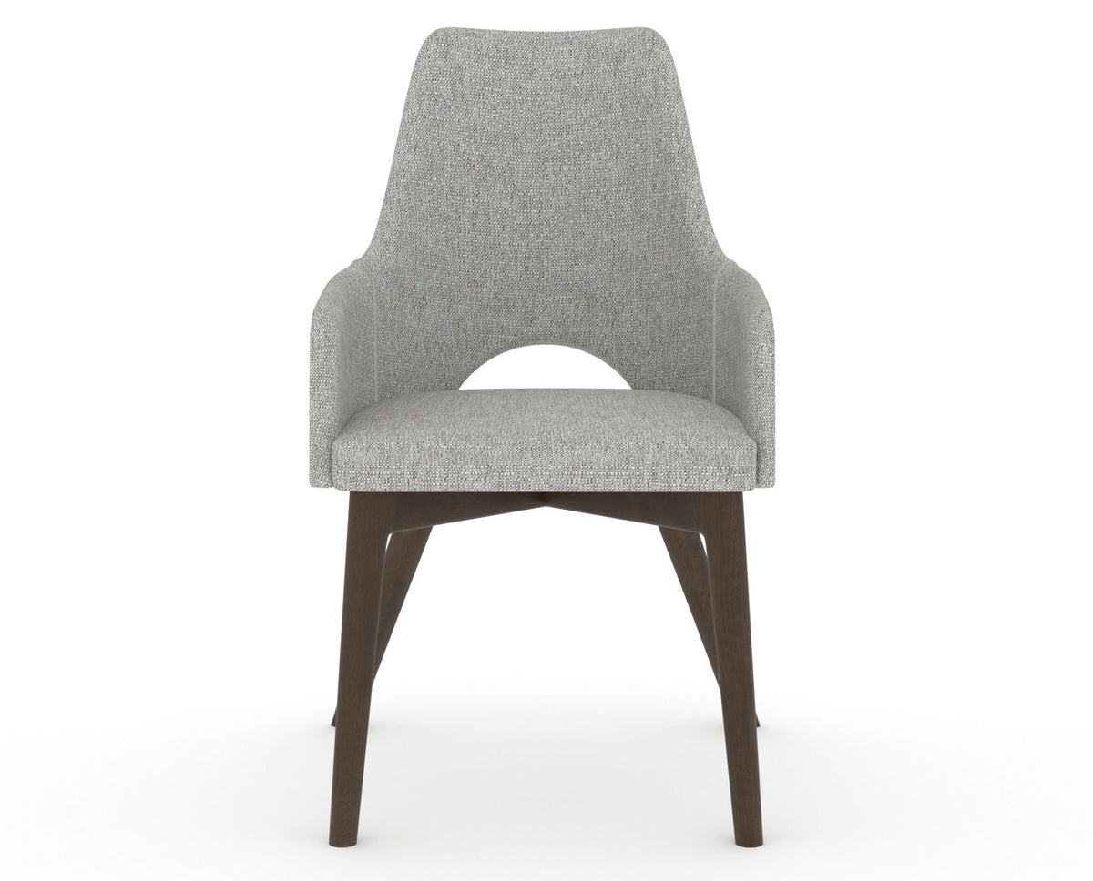 Canadel Downtown Norr Dining Chair in Hazelnut Washed, 7C Fabric, front view