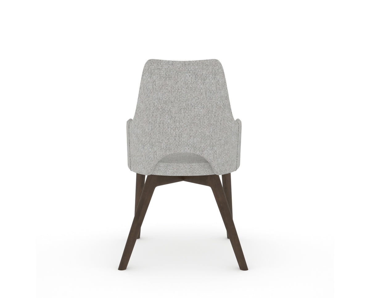 Canadel Downtown Norr Dining Chair in Hazelnut Washed, 7C Fabric, back view