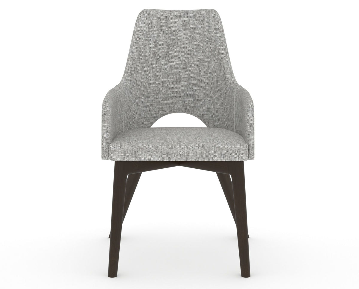 Canadel Downtown Norr Dining Chair in Davy's Grey, 7C Fabric, front view