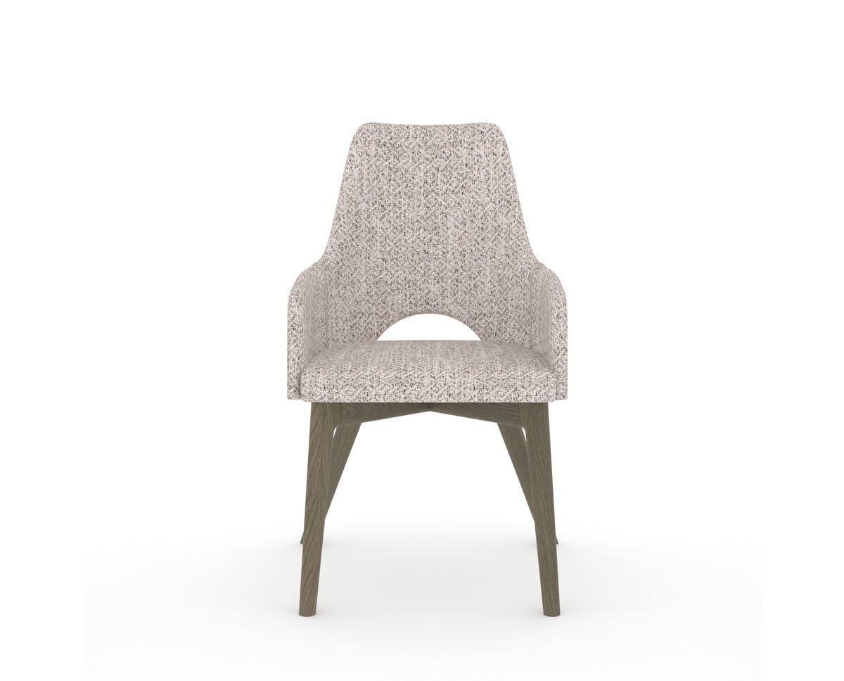 Canadel Downtown Norr Dining Chair in Shadow, FP Crypton®, front view