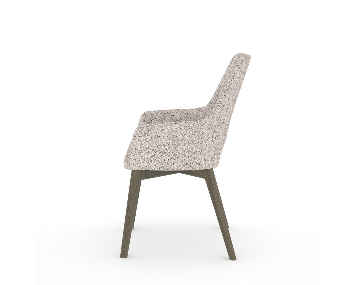Canadel Downtown Norr Dining Chair in Shadow, FP Crypton®, side view