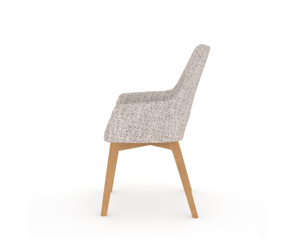 Canadel Downtown Norr Dining Chair in Caramel Washed, FP Crypton®, side view