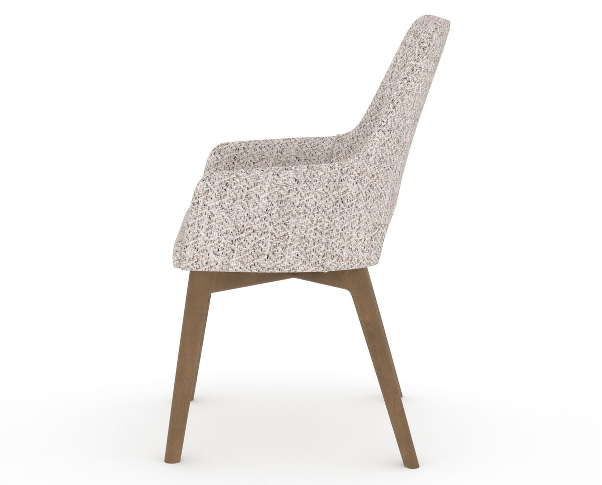 Canadel Downtown Norr Dining Chair in Pecan Washed, FP Crypton®, side view