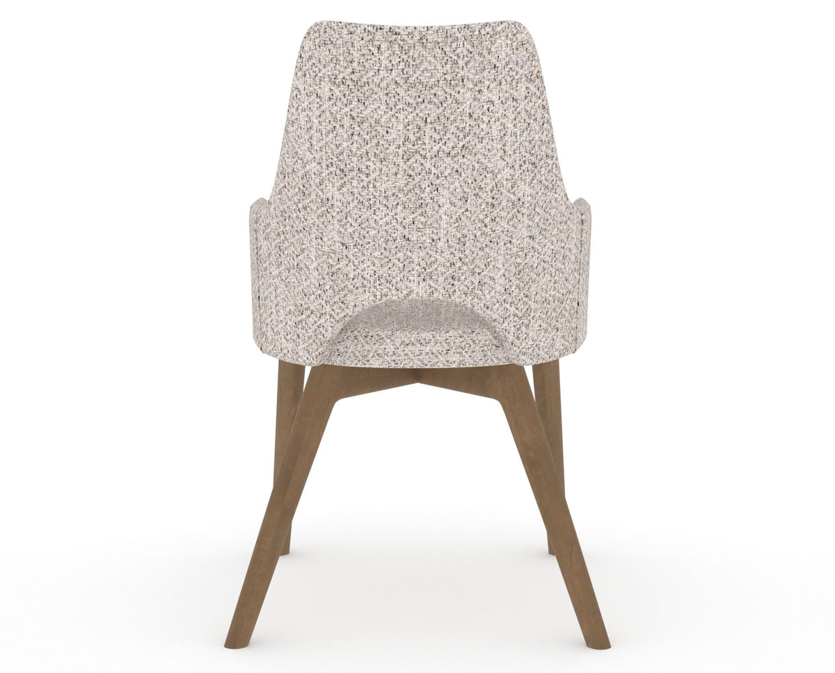 Canadel Downtown Norr Dining Chair in Pecan Washed, FP Crypton®, back view