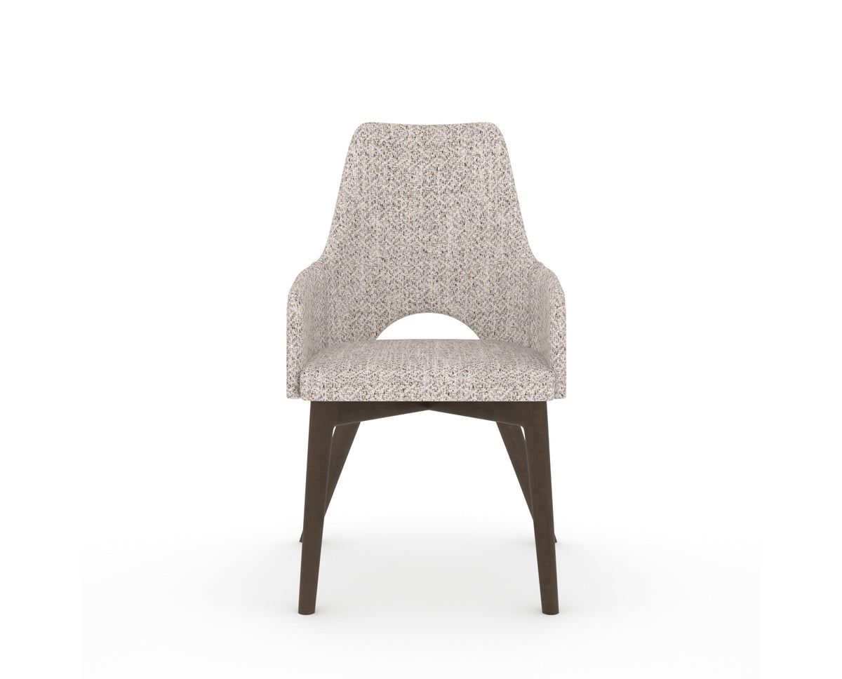 Canadel Downtown Norr Dining Chair in Hazelnut Washed, FP Crypton®, front view