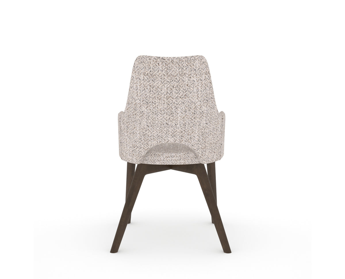 Canadel Downtown Norr Dining Chair in Hazelnut Washed, FP Crypton®, back view