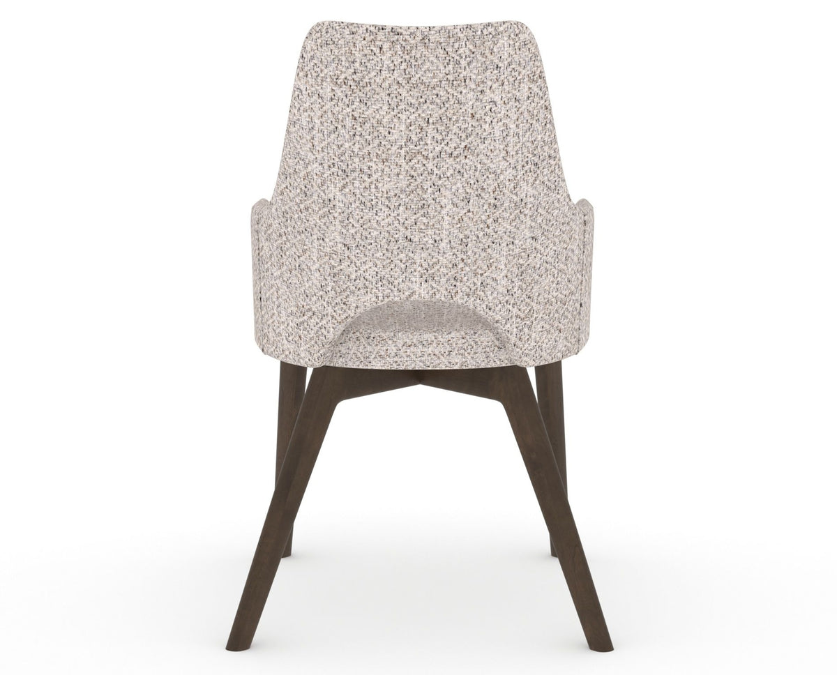 Canadel Downtown Norr Dining Chair in Hazelnut Washed, FP Crypton®, back view