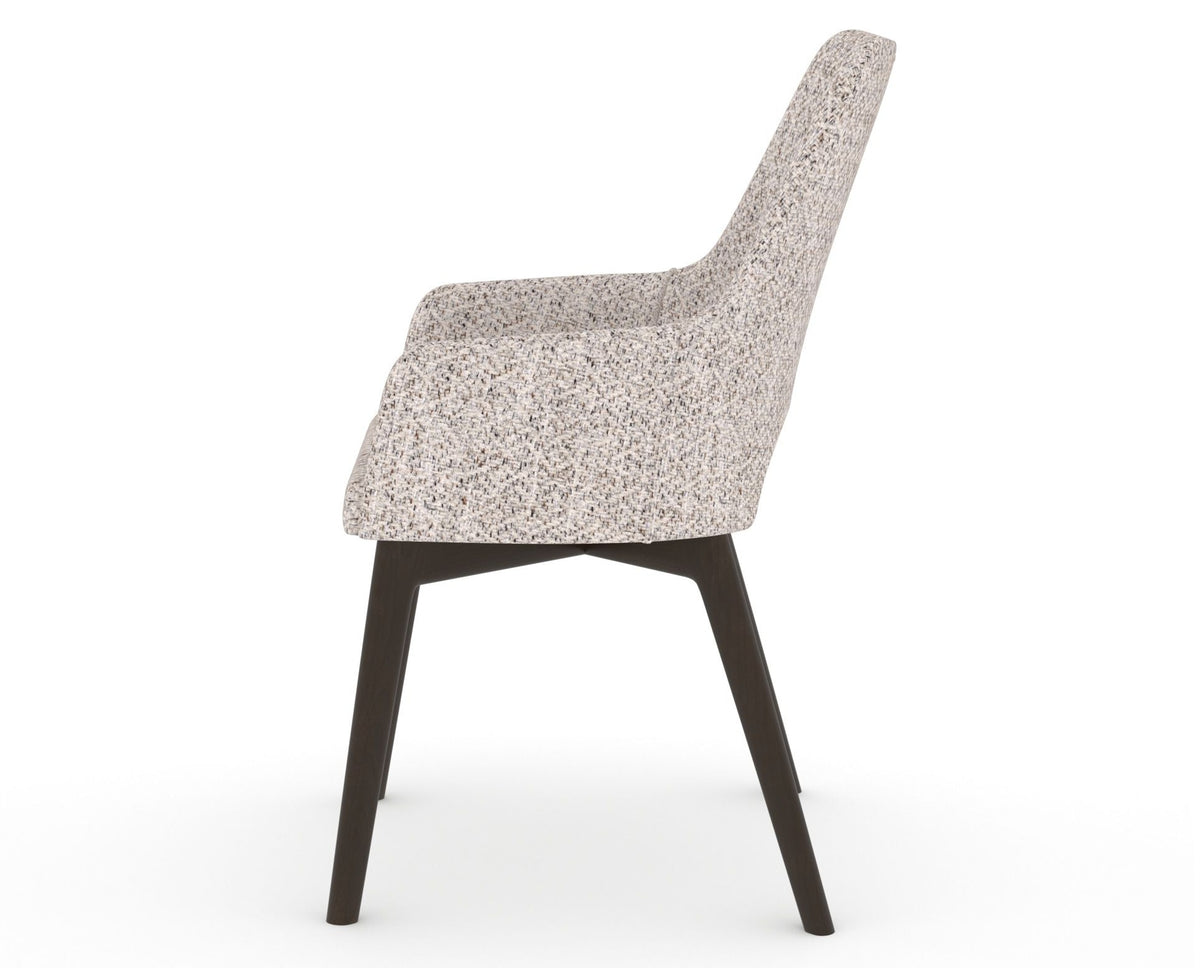 Canadel Downtown Norr Dining Chair in Davy's Grey, FP Crypton®, side view
