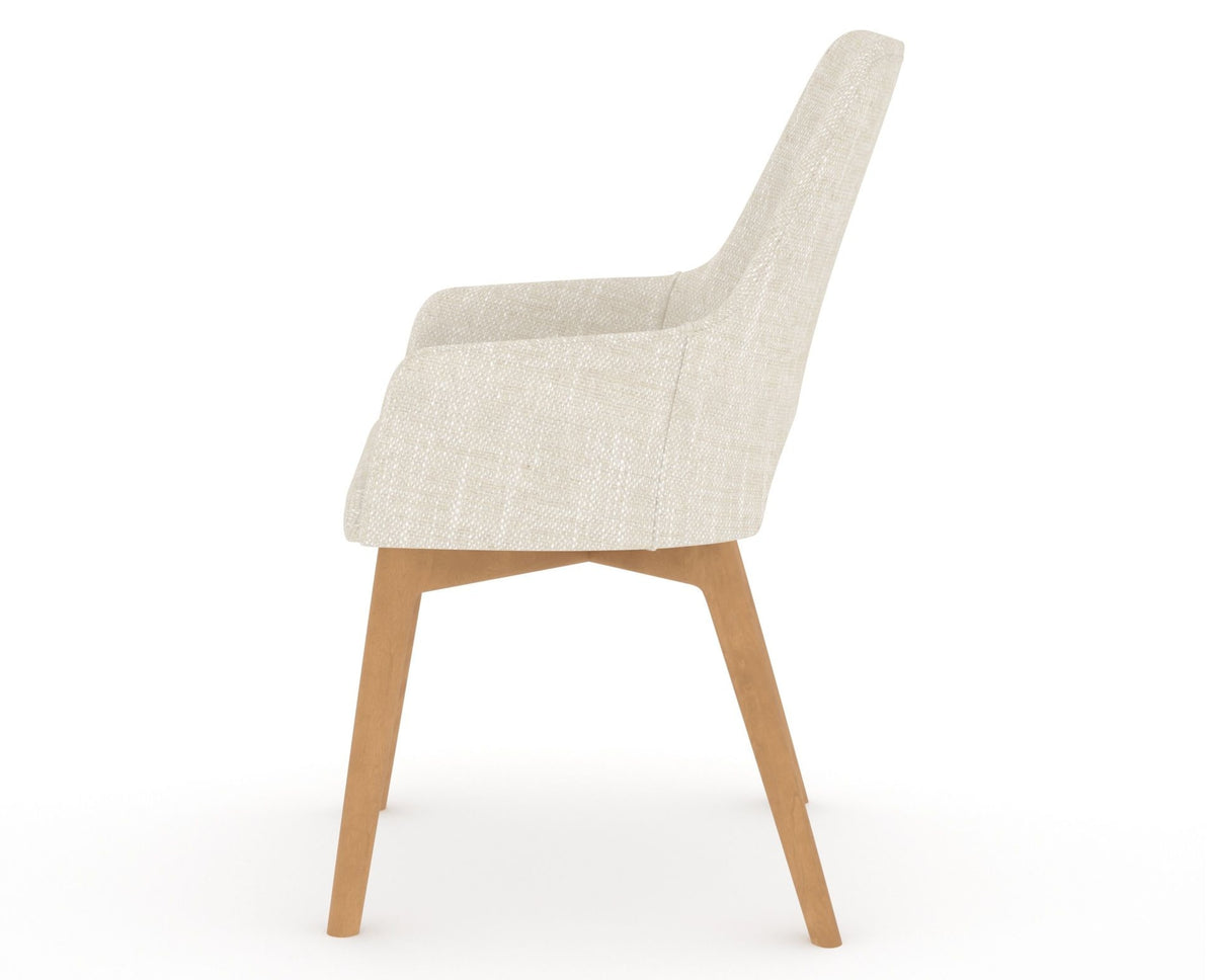 Canadel Downtown Norr Dining Chair in Caramel Washed, FT InsideOut®, side view