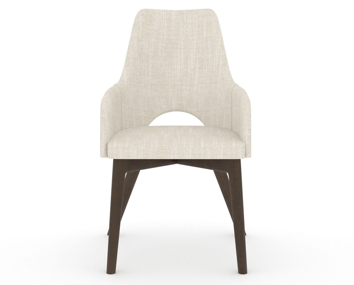 Canadel Downtown Norr Dining Chair in Hazelnut Washed, FT InsideOut®, front view
