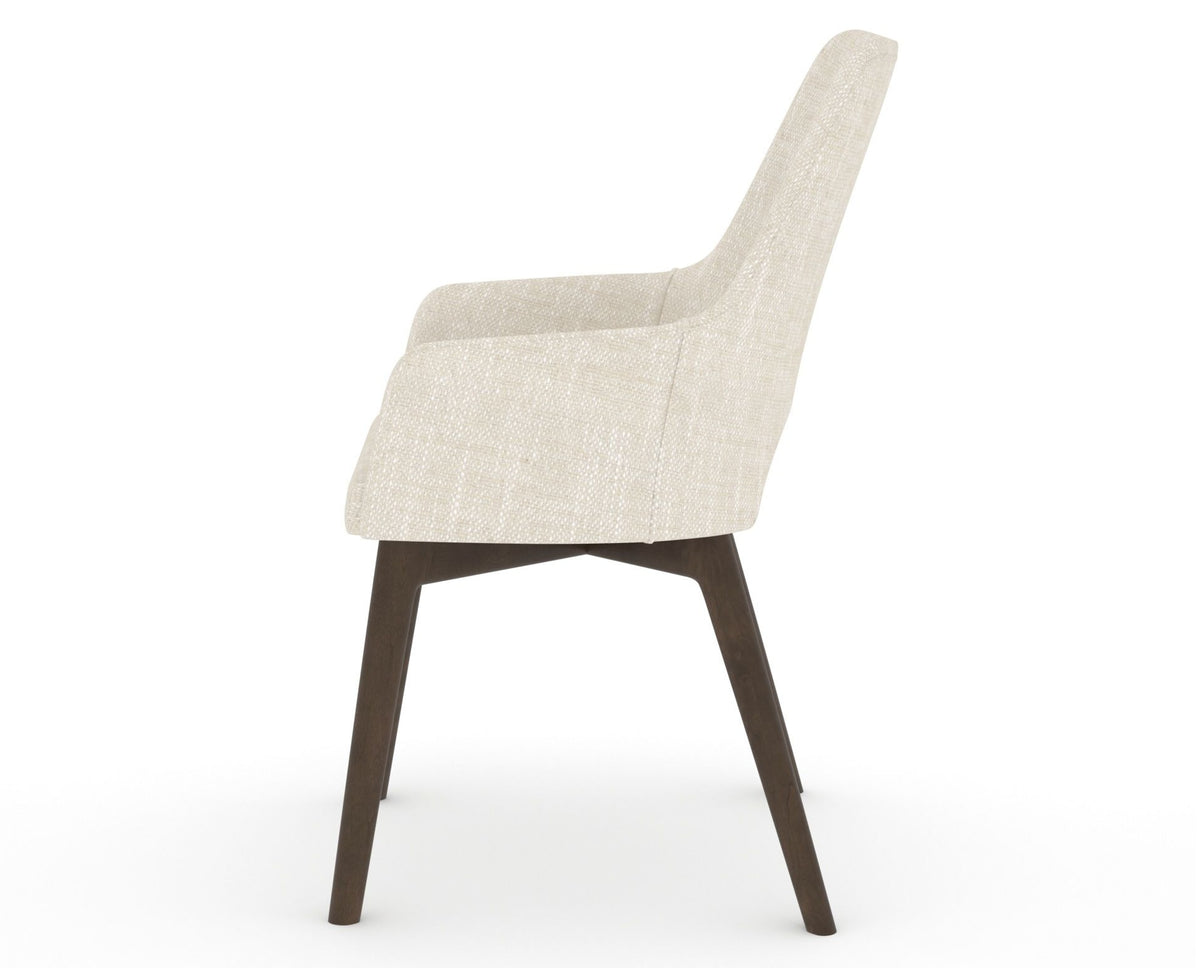 Canadel Downtown Norr Dining Chair in Hazelnut Washed, FT InsideOut®, side view
