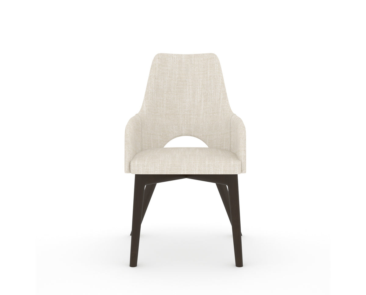 Canadel Downtown Norr Dining Chair in Davy's Grey, FT InsideOut®, front view