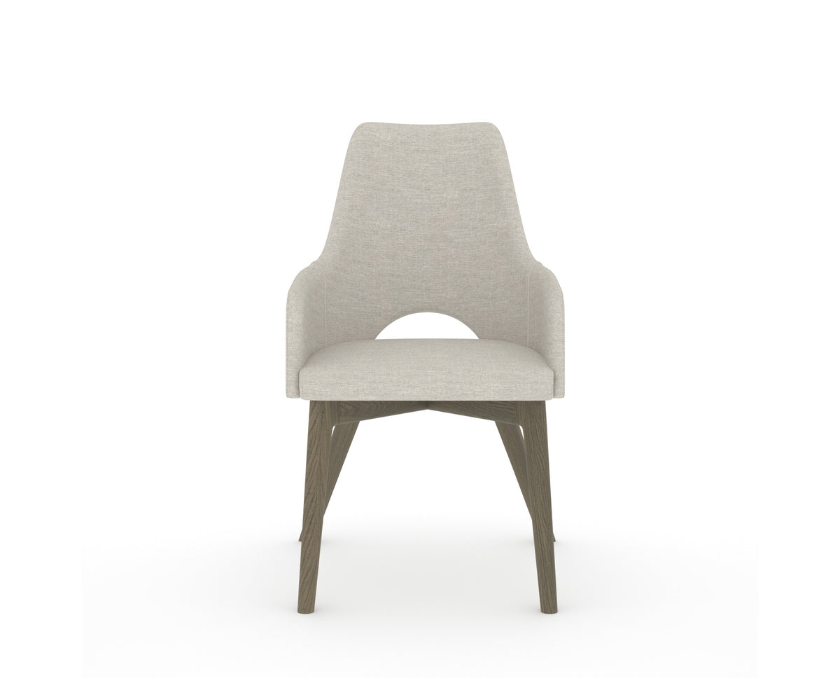 Canadel Downtown Norr Dining Chair in Shadow, TB Fabric, front view