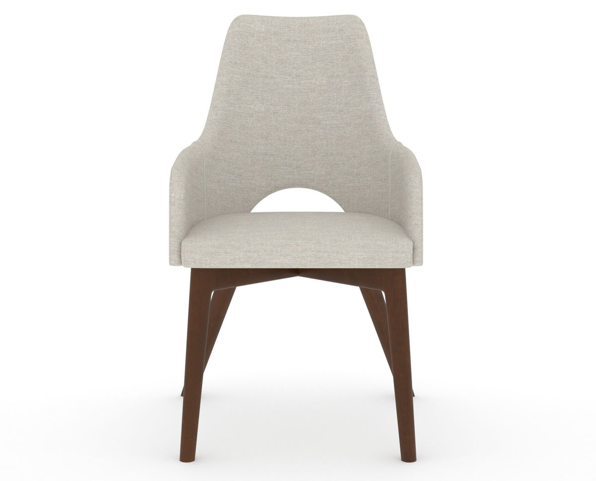 Canadel Downtown Norr Dining Chair in Cognac Washed, TB Fabric, front view