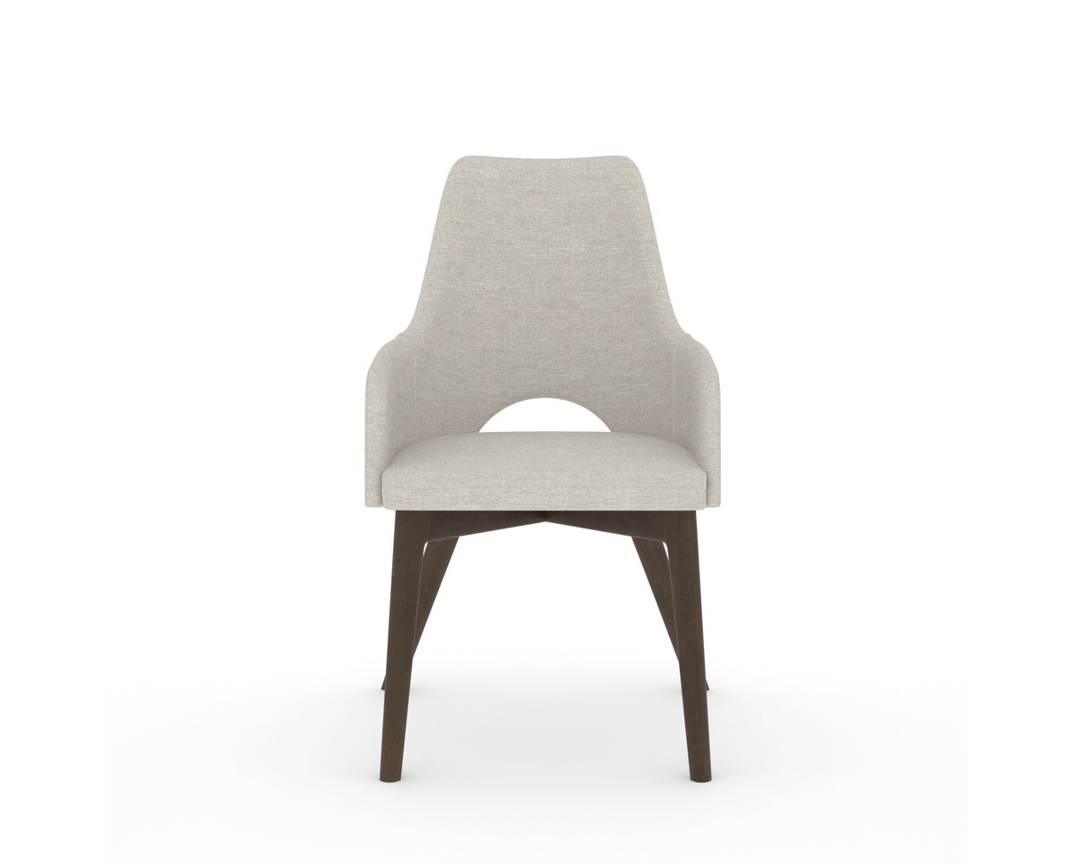 Canadel Downtown Norr Dining Chair in Hazelnut Washed, TB Fabric, front view