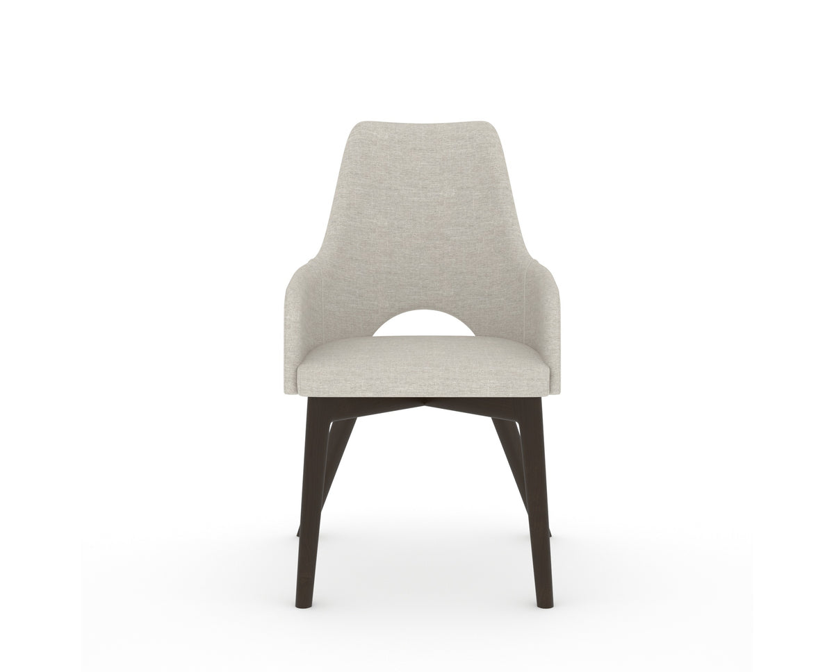 Canadel Downtown Norr Dining Chair in Davy's Grey, TB Fabric, front view