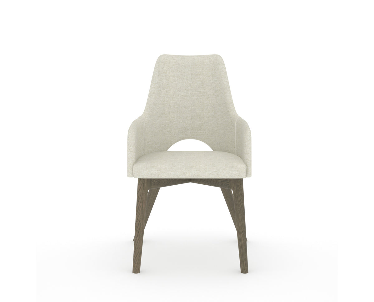 Canadel Downtown Norr Dining Chair in Shadow, TW Fabric, front view