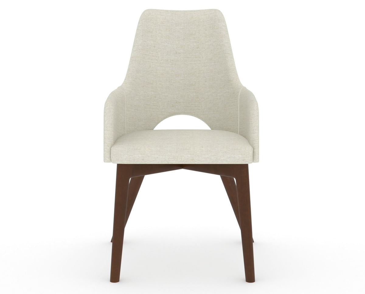 Canadel Downtown Norr Dining Chair in Cognac Washed, TW Fabric, front view