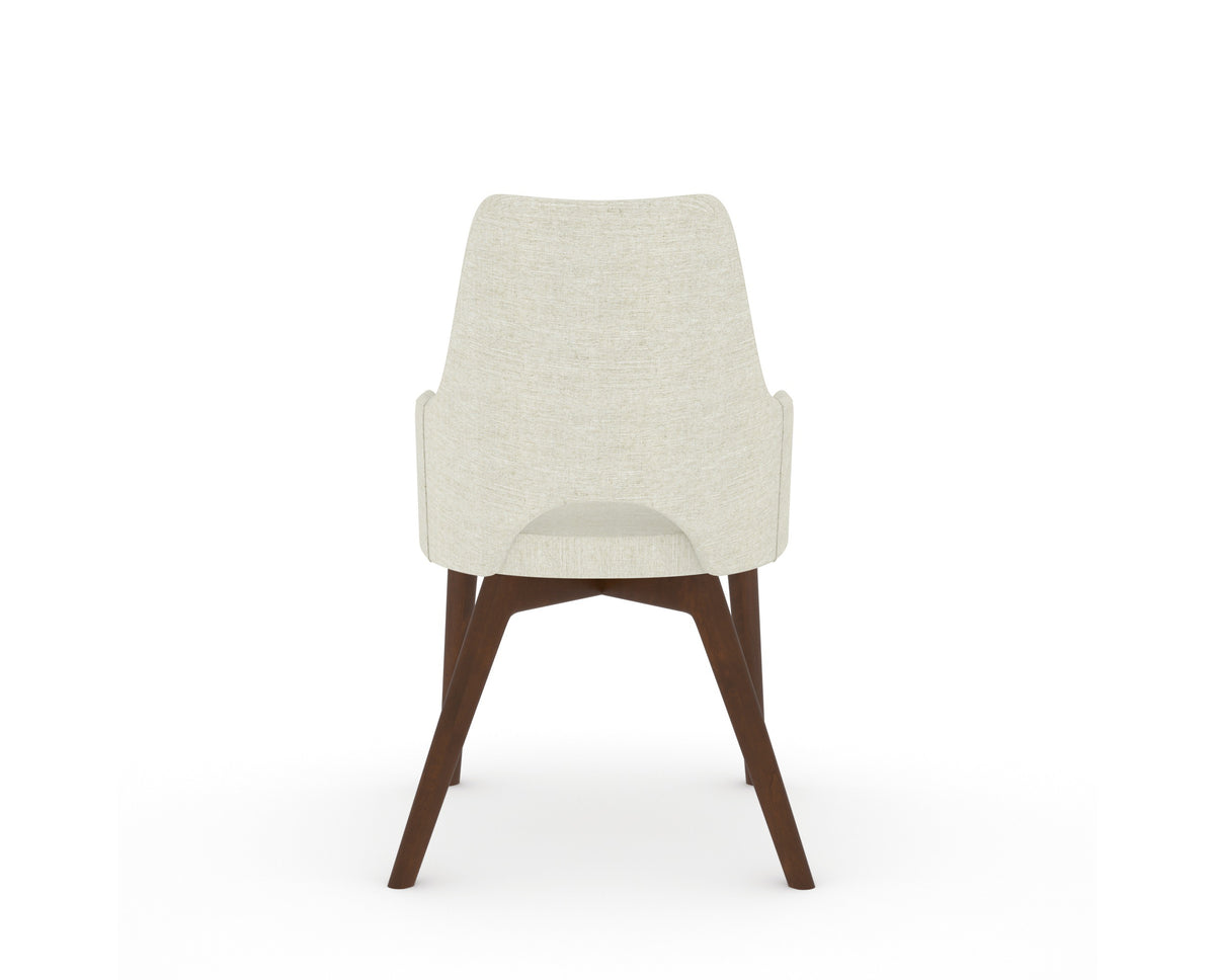 Canadel Downtown Norr Dining Chair in Cognac Washed, TW Fabric, back view