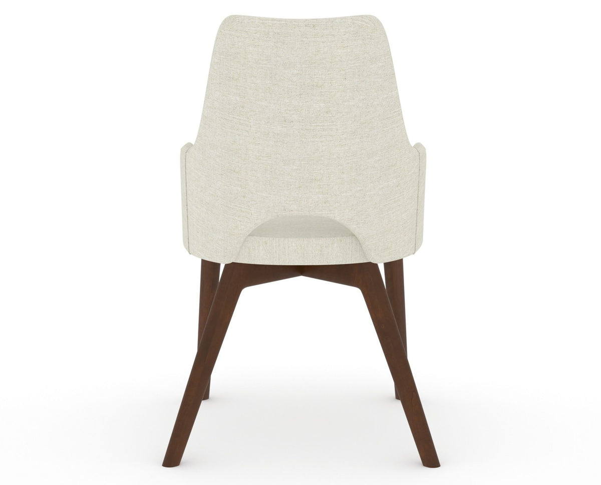 Canadel Downtown Norr Dining Chair in Cognac Washed, TW Fabric, back view