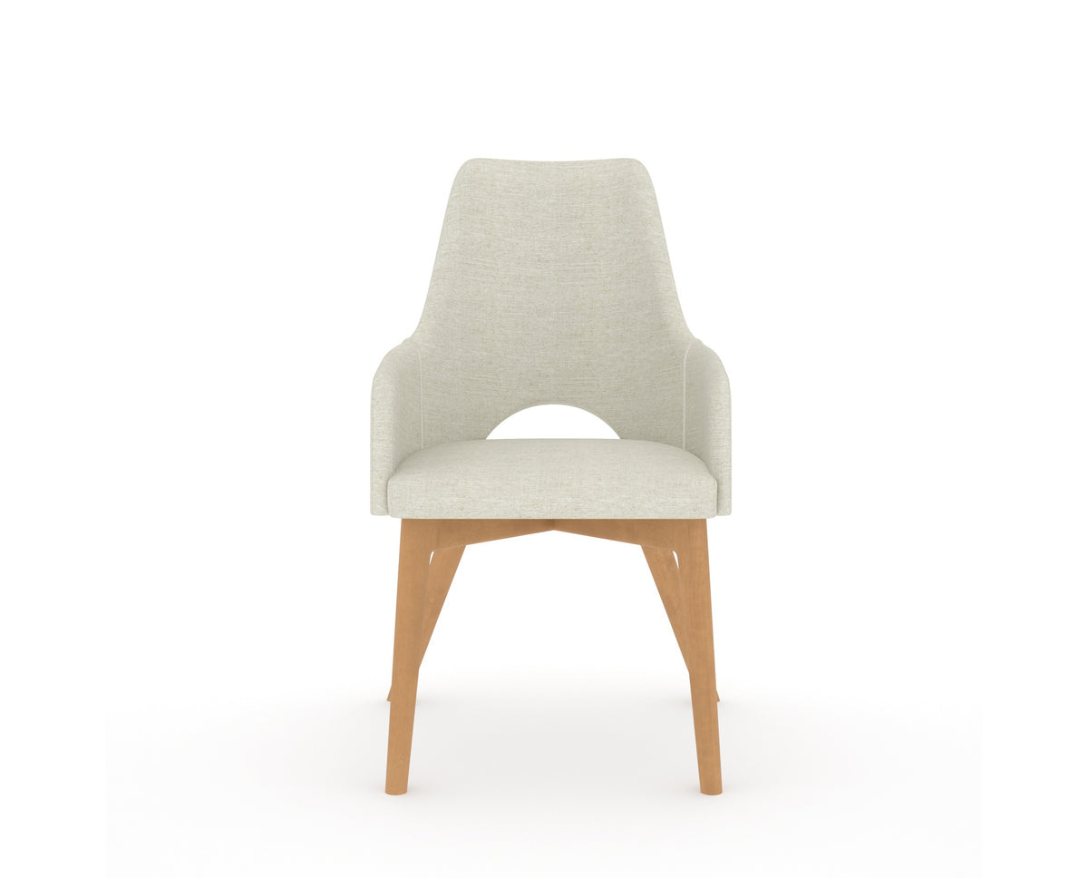 Canadel Downtown Norr Dining Chair in Caramel Washed, TW Fabric, front view